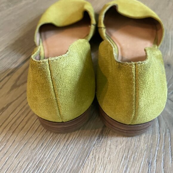 Madewell The Marisa D’Orsay Embossed Yellow Suede Flat Size 8 Fall - Picture 10 of 10